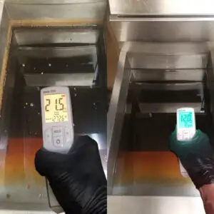 Before and after our ecoFRY Service