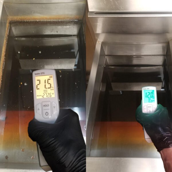 Before and after our ecoFRY Service
