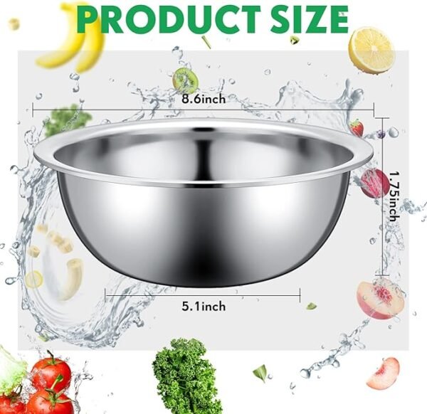 12 Stainless Steel Mixing Bowls - Image 3