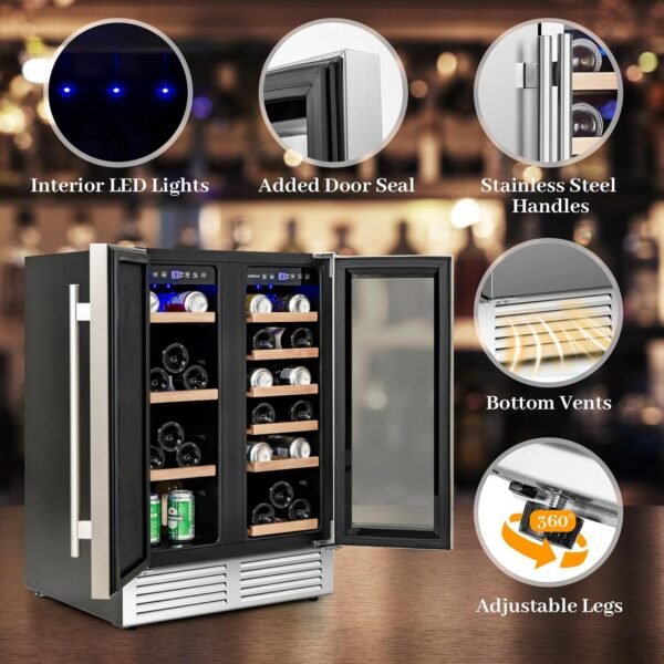 COSTWAY Wine and Beverage Refrigerator