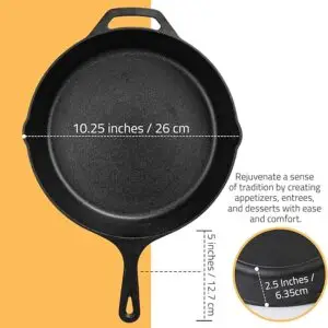 KICHLY cast iron skillet
