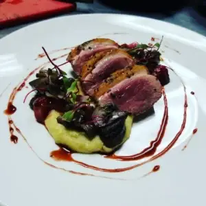 Seared Duck Breast with Cherry-Port Reduction