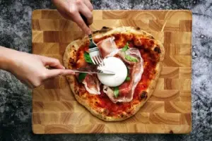 Wood-Fired Pizza with Burrata & Prosciutto